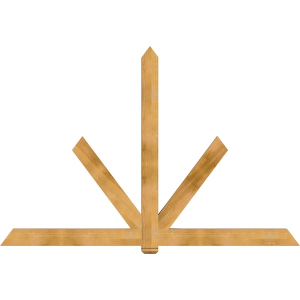 Ekena Millwork Kennewick Rough Sawn Timber Gable Bracket, Western Red Cedar, 108"W x 72"H x 4"D x 6"F, 16/12 Pitch GBW108X72X0406KEN00RWR - main